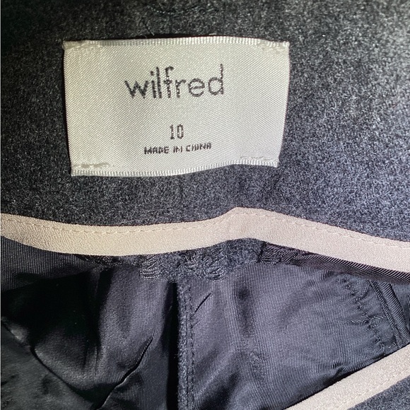 Wilfred Aritzia Jallade Pant Grey Tweed Belted Trouser Wool 10 - Picture 9 of 11